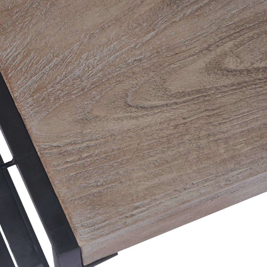 Coffee Table Teak 100x50x35 cm Grey